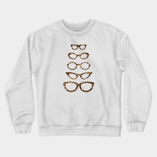 Optometry Leopard Print Eyeglasses Crewneck Sweatshirt